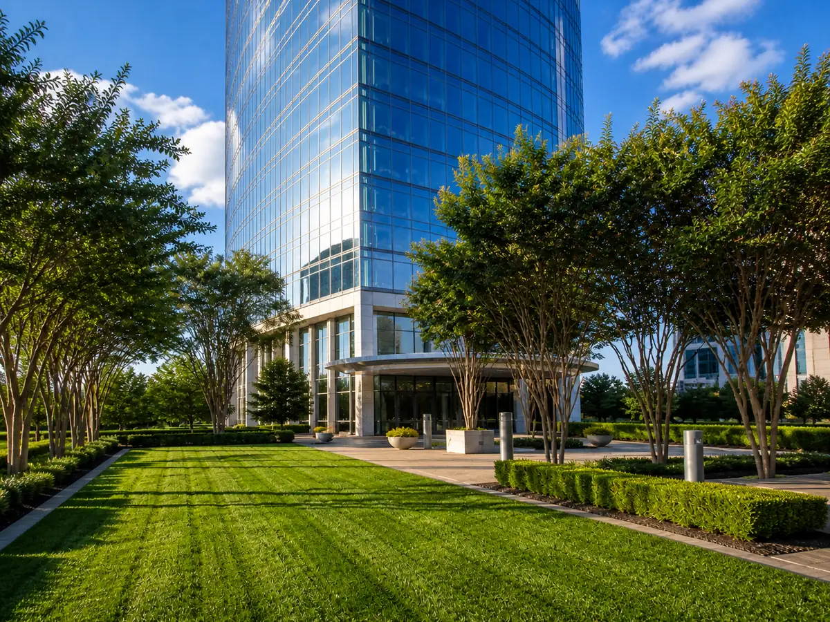 Class A office tower grounds along the Tollway corridor in Dallas